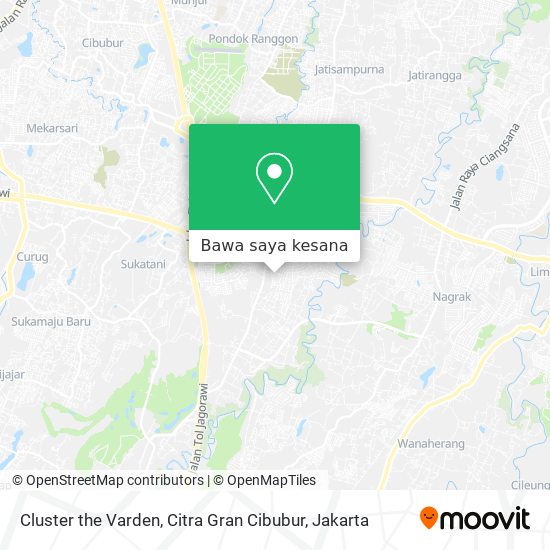 Peta Cluster the Varden, Citra Gran Cibubur