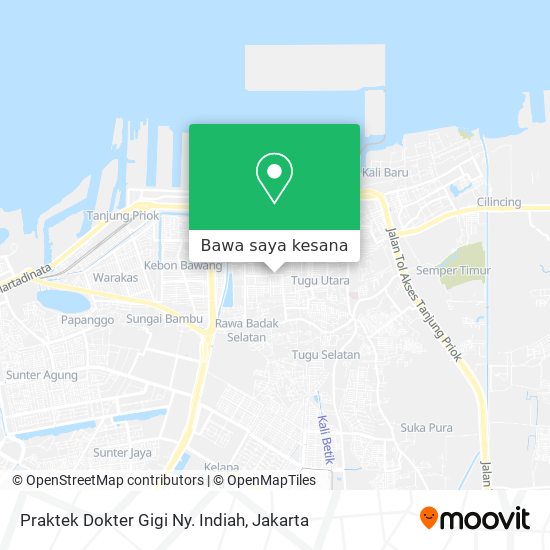 Peta Praktek Dokter Gigi Ny. Indiah