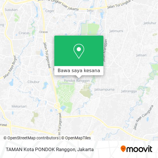 Peta TAMAN Kota PONDOK Ranggon