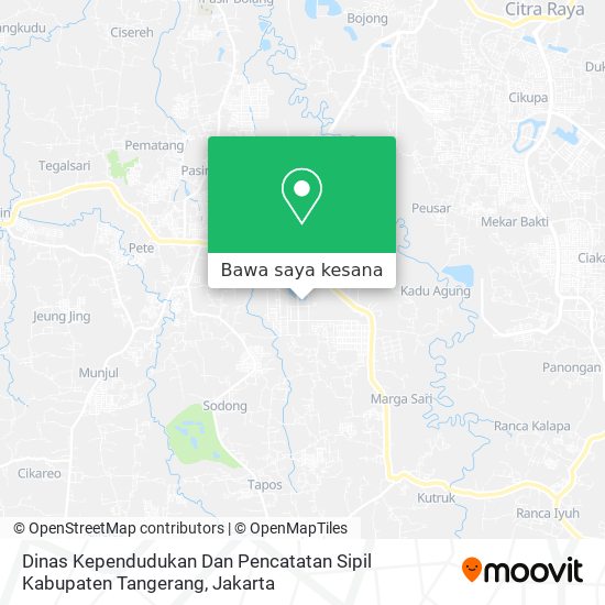 Peta Dinas Kependudukan Dan Pencatatan Sipil Kabupaten Tangerang