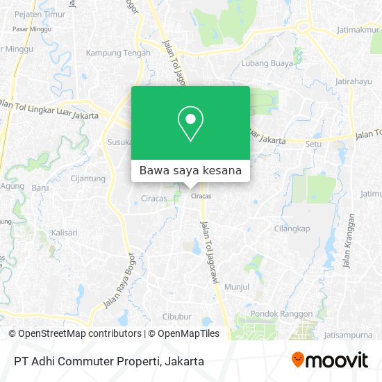 Peta PT Adhi Commuter Properti