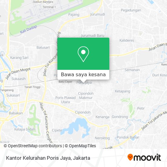 Peta Kantor Kelurahan Poris Jaya