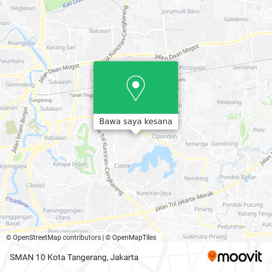 Peta SMAN 10 Kota Tangerang