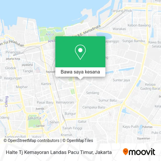 Peta Halte Tj Kemayoran Landas Pacu Timur