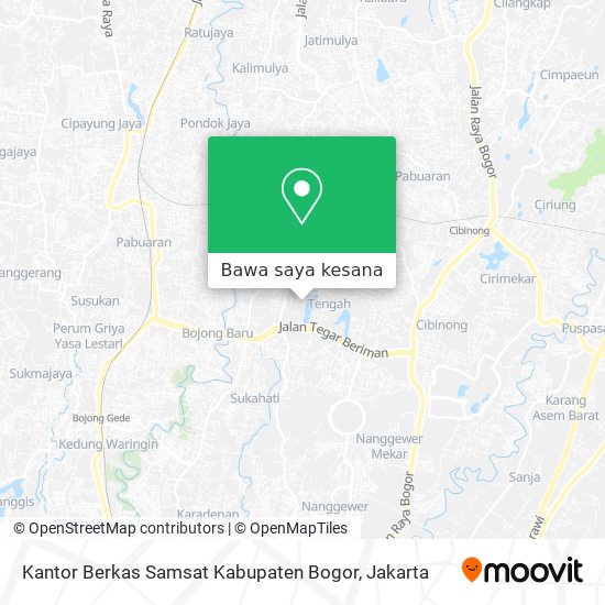 Peta Kantor Berkas Samsat Kabupaten Bogor