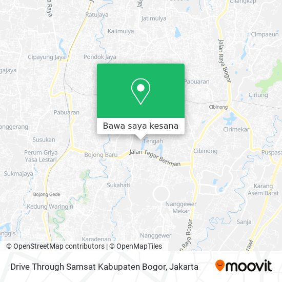 Peta Drive Through Samsat Kabupaten Bogor