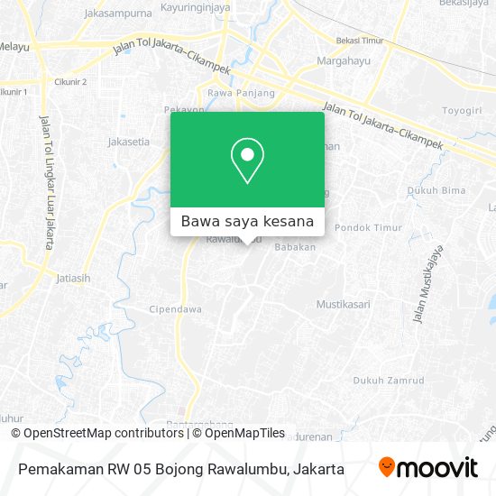 Peta Pemakaman RW 05 Bojong Rawalumbu