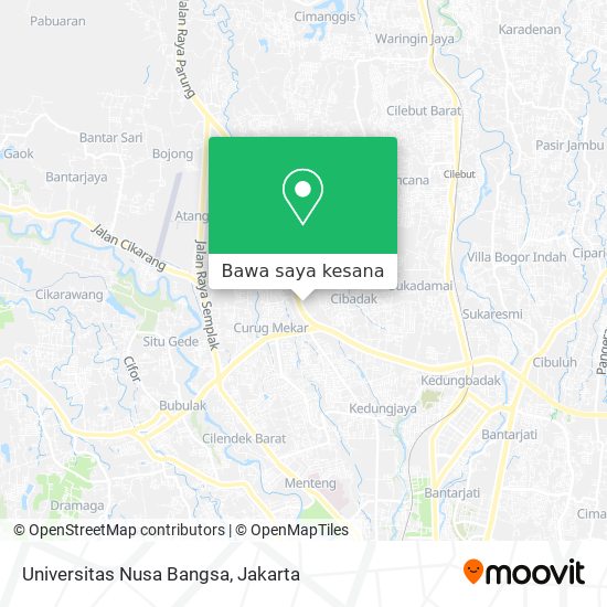 Peta Universitas Nusa Bangsa