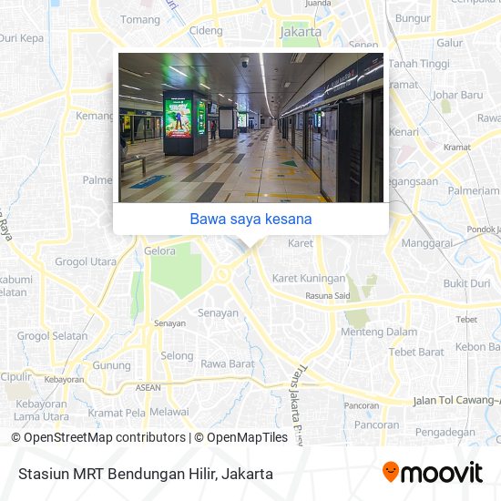 Peta Stasiun MRT Bendungan Hilir