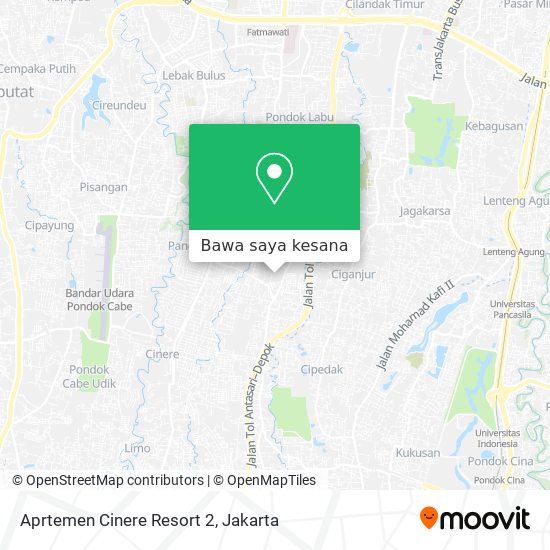 Peta Aprtemen Cinere Resort 2