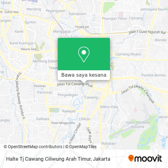 Peta Halte Tj Cawang Ciliwung Arah Timur