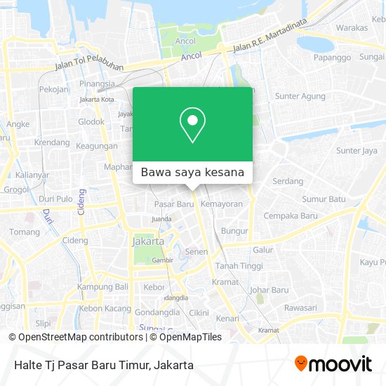 Peta Halte Tj Pasar Baru Timur