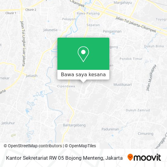Peta Kantor Sekretariat RW 05 Bojong Menteng