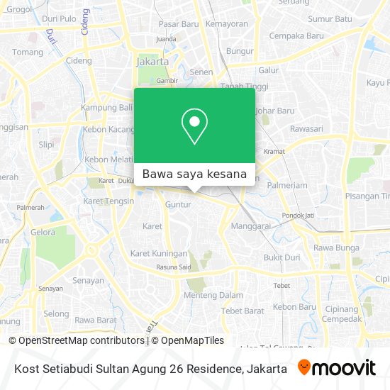 Peta Kost Setiabudi Sultan Agung 26 Residence