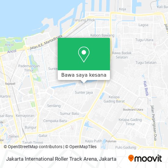 Peta Jakarta International Roller Track Arena