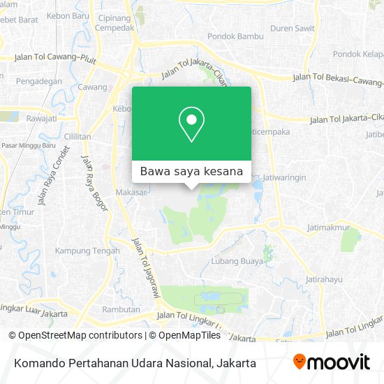 Peta Komando Pertahanan Udara Nasional