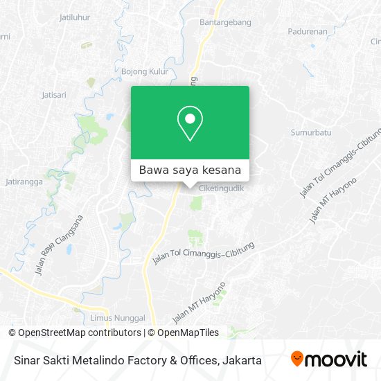 Peta Sinar Sakti Metalindo Factory & Offices