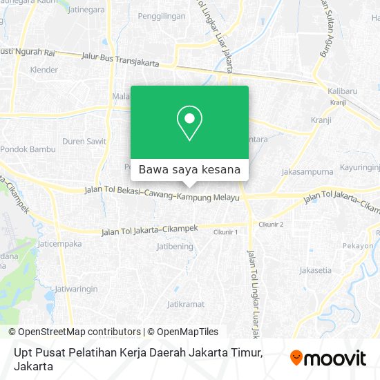 Peta Upt Pusat Pelatihan Kerja Daerah Jakarta Timur