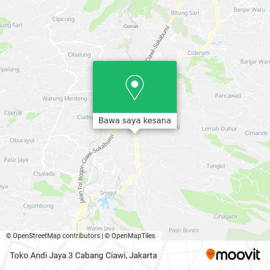 Peta Toko Andi Jaya 3 Cabang Ciawi
