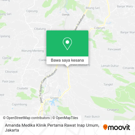 Peta Amanda Medika Klinik Pertama Rawat Inap Umum