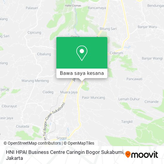 Peta HNI HPAI Business Centre Caringin Bogor Sukabumi