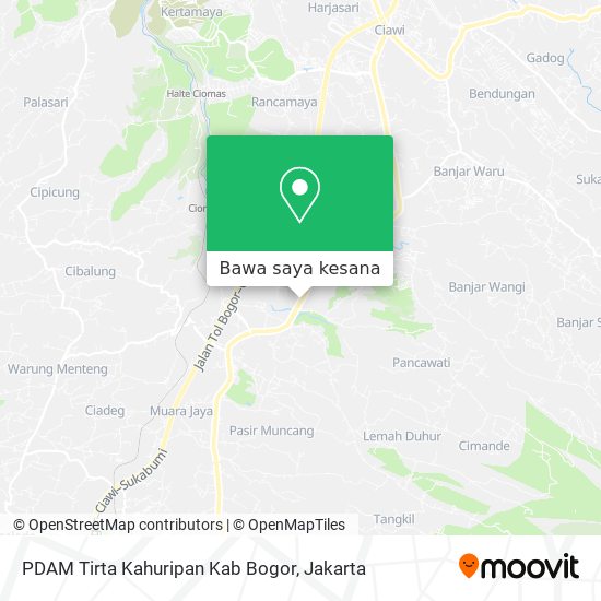Peta PDAM Tirta Kahuripan Kab Bogor