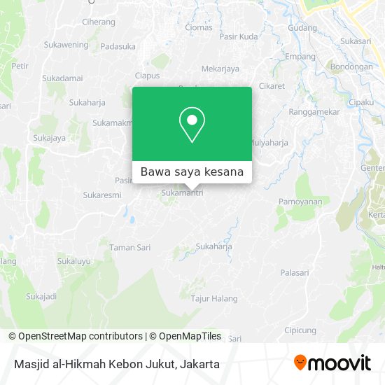 Peta Masjid al-Hikmah Kebon Jukut