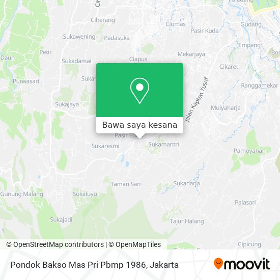 Peta Pondok Bakso Mas Pri Pbmp 1986