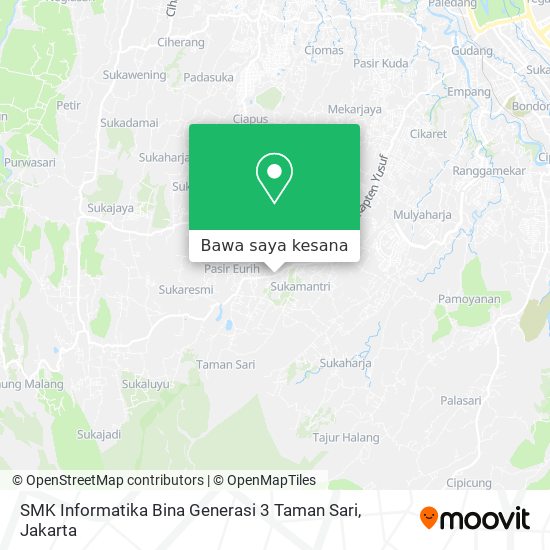 Peta SMK Informatika Bina Generasi 3 Taman Sari