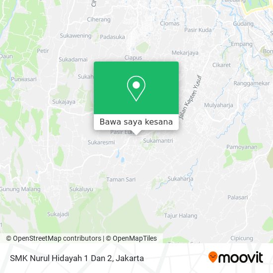 Peta SMK Nurul Hidayah 1 Dan 2