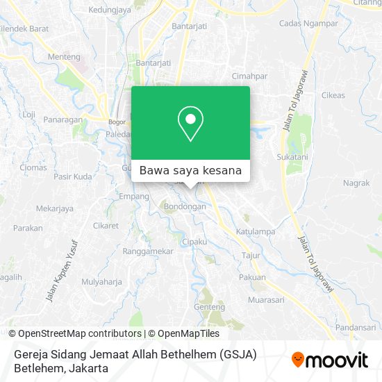 Peta Gereja Sidang Jemaat Allah Bethelhem (GSJA) Betlehem