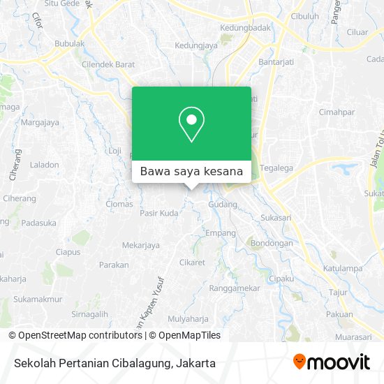 Peta Sekolah Pertanian Cibalagung
