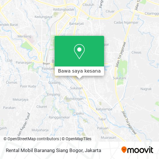 Peta Rental Mobil Baranang Siang Bogor