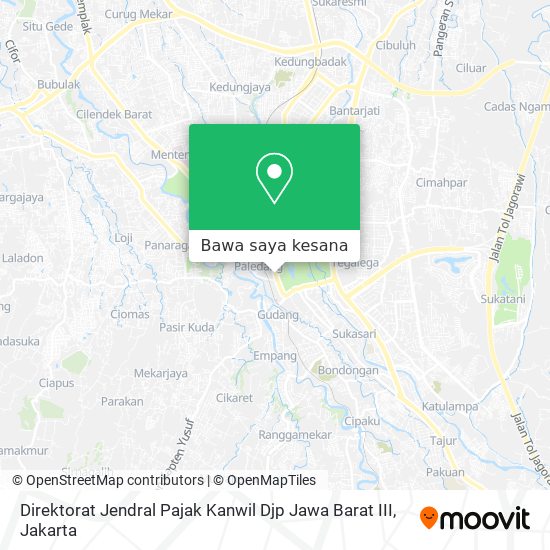 Peta Direktorat Jendral Pajak Kanwil Djp Jawa Barat III