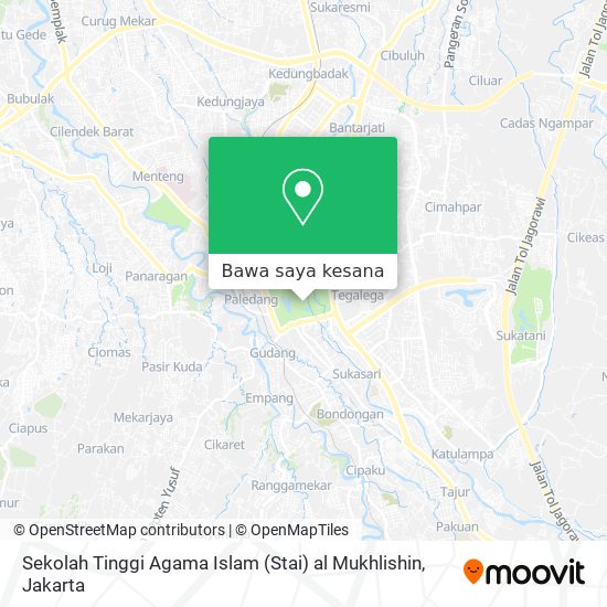 Peta Sekolah Tinggi Agama Islam (Stai) al Mukhlishin