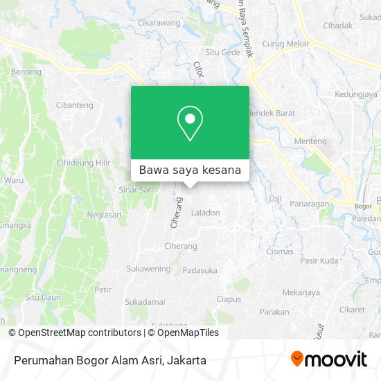 Peta Perumahan Bogor Alam Asri