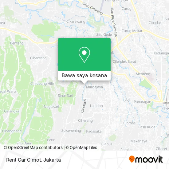 Peta Rent Car Cimot