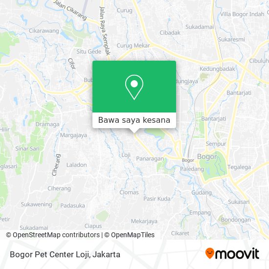 Peta Bogor Pet Center Loji