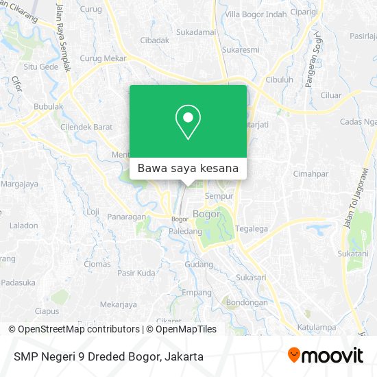 Peta SMP Negeri 9 Dreded Bogor