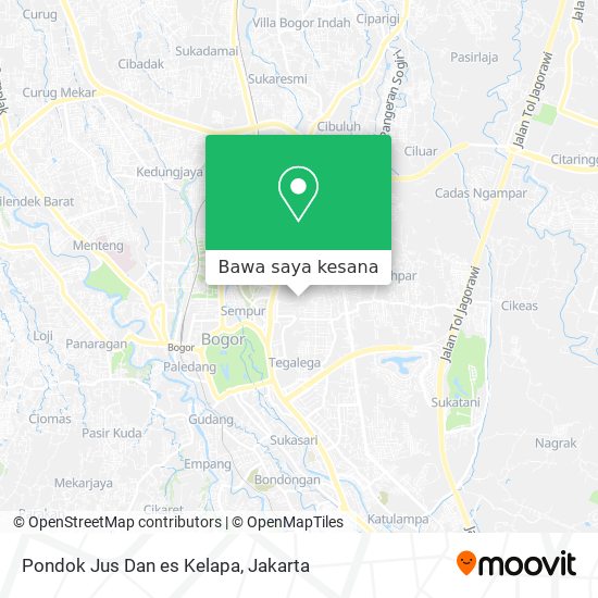 Peta Pondok Jus Dan es Kelapa