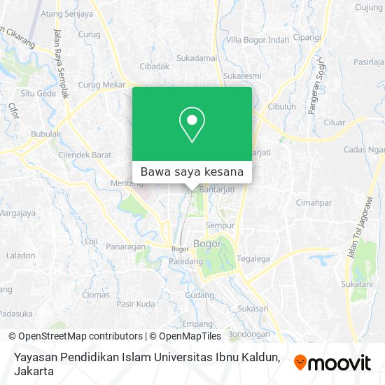 Peta Yayasan Pendidikan Islam Universitas Ibnu Kaldun