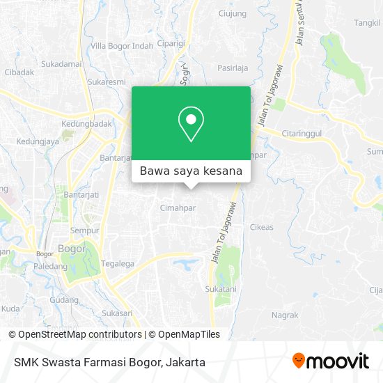 Peta SMK Swasta Farmasi Bogor