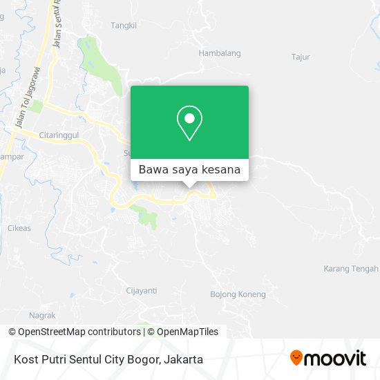 Peta Kost Putri Sentul City Bogor