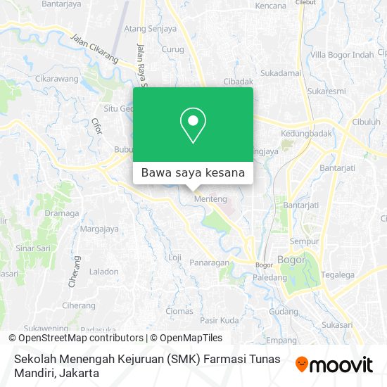 Peta Sekolah Menengah Kejuruan (SMK) Farmasi Tunas Mandiri
