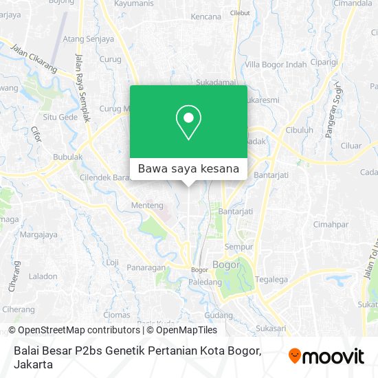 Peta Balai Besar P2bs Genetik Pertanian Kota Bogor