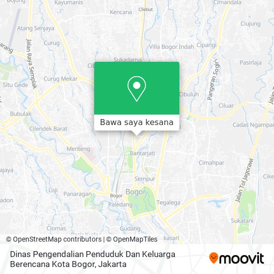 Peta Dinas Pengendalian Penduduk Dan Keluarga Berencana Kota Bogor