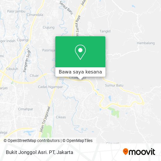 Peta Bukit Jonggol Asri. PT