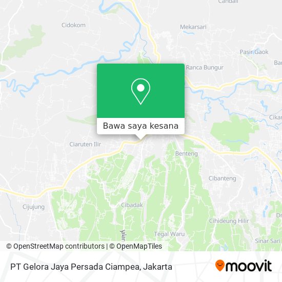 Peta PT Gelora Jaya Persada Ciampea