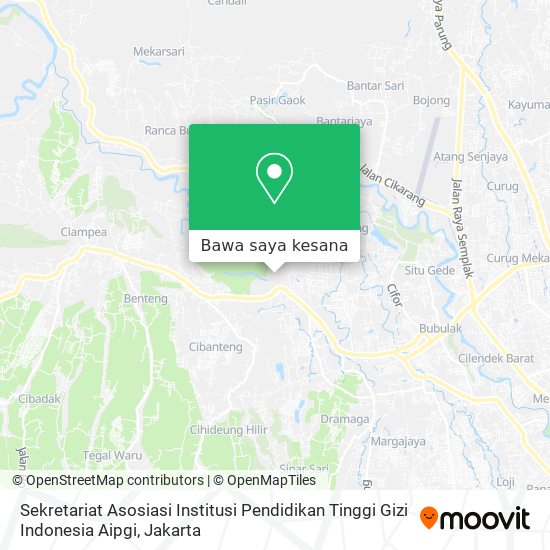 Peta Sekretariat Asosiasi Institusi Pendidikan Tinggi Gizi Indonesia Aipgi