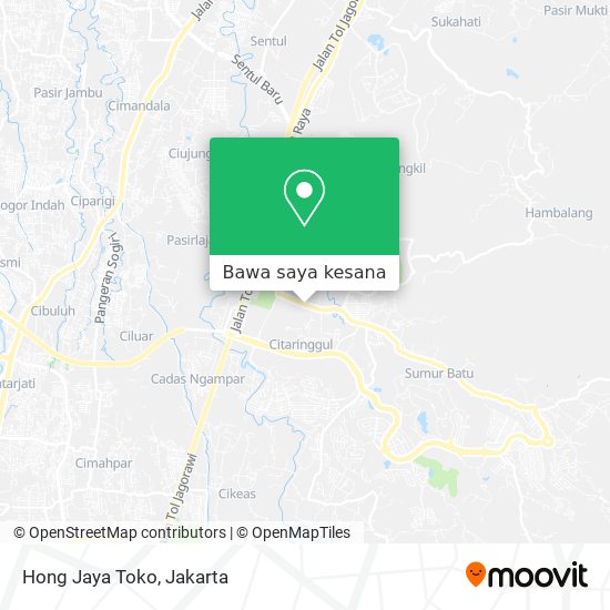 Peta Hong Jaya Toko